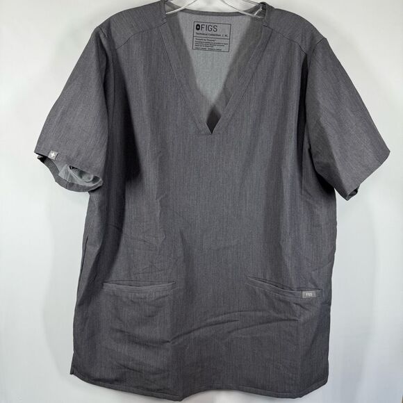 Figs women’s gray PO 1747 scrub top size XL - Picture 1 of 8